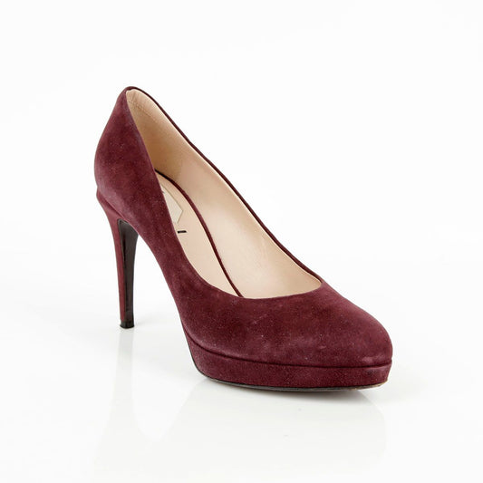 FENDI Burgunderfarbene Wildleder-Pumps 230MM 32575639