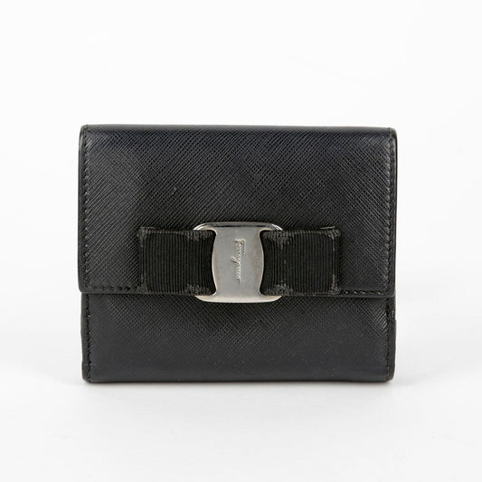 Salvatore Ferragamo Black Saffiano Leather Bifold Wallet A926 32701421