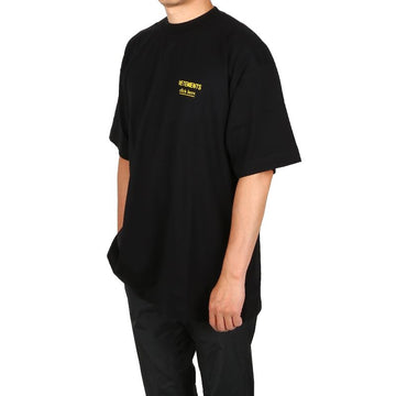 vetements Chest Logo Printed Short Sleeve T-Shirt 1610 BLACK 32993062