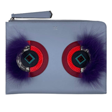 FENDI バックバグ モンスター フォックスファー クラッチバッグ (OS) 33075953
