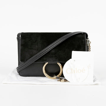 Chloe Small Black Leather Suede Faye Shoulder Bag 15US127 32911233