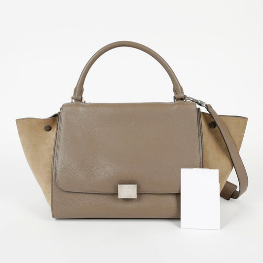 CELINE 169543 ツートン レザー トラペジウム トート ショルダーバッグ 33162608