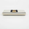 GUCCI アイボリー レザー シルビ ジッパー 長財布 476083 33113692 [P]