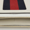 GUCCI アイボリー レザー シルビ ジッパー 長財布 476083 33113692 [P]