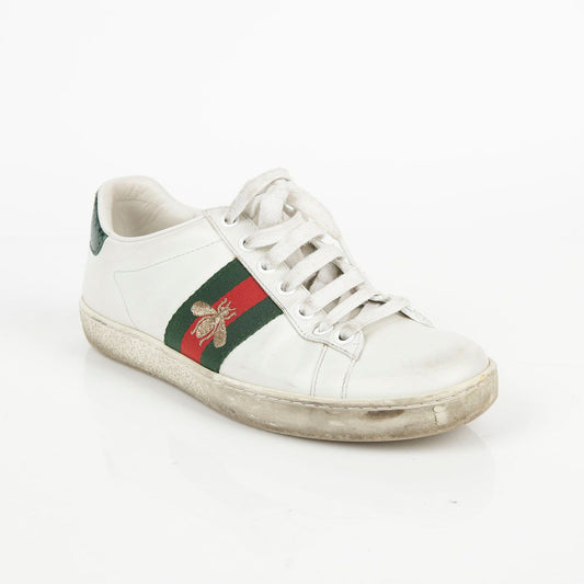 Gucci 431942 215MM White Leather Bumble Ace Sneakers 33461926