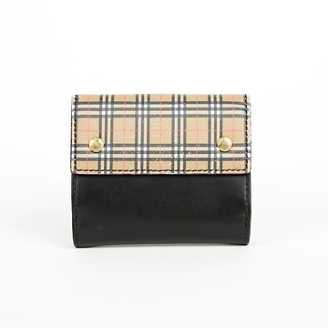 Burberry Black Leather Vintage Check Luna Wallet 4077856 34410831