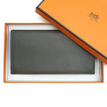 HERMES Langbörse Silk in GRIS ECRU VERT ABSINTHE Full Set 34991005