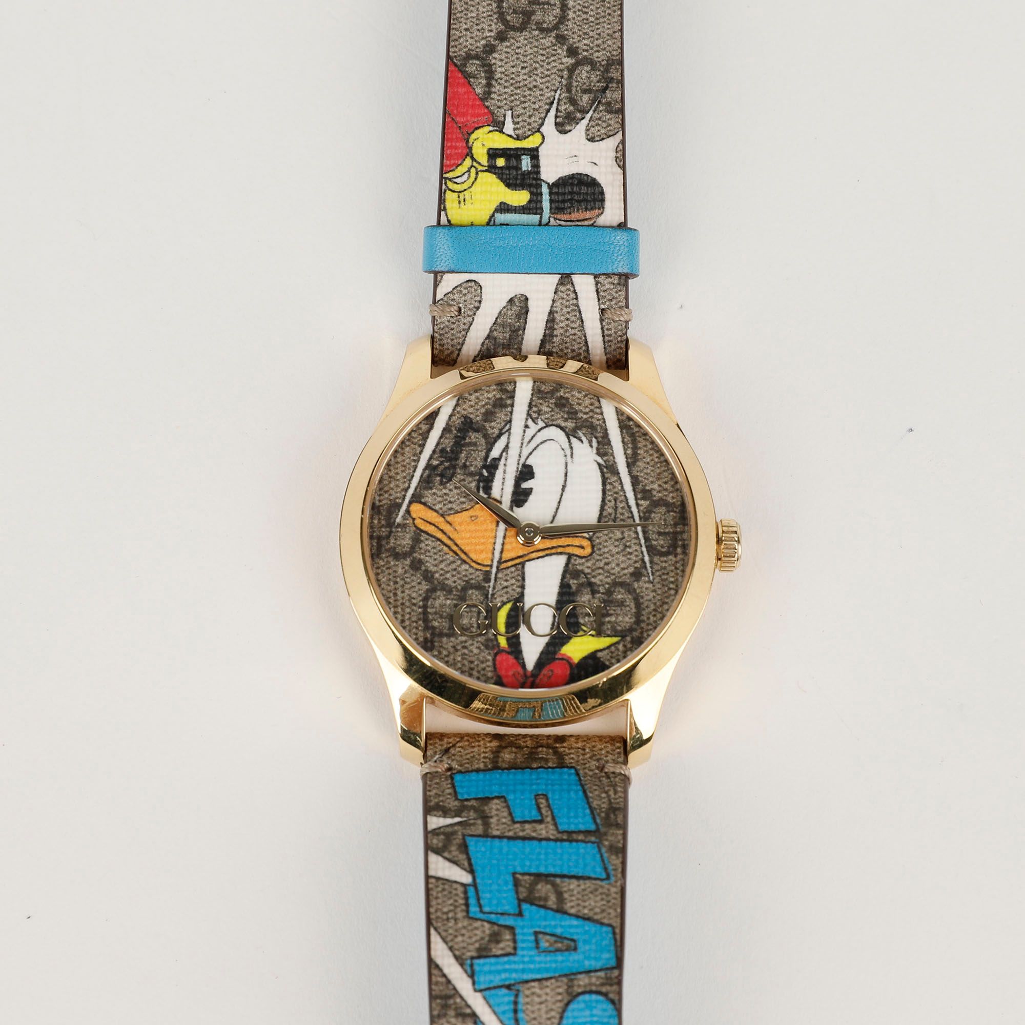 Gucci 38MM Steel G Timeless x Disney Donald Duck Quartz Watch