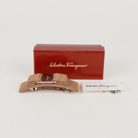 Salvatore Ferragamo Beige Barrette Hairpin 6834 35026768