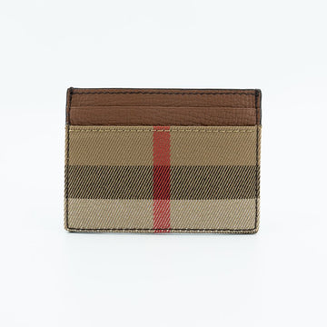 Burberry House Check Card Holder Brown Canvas 35599709