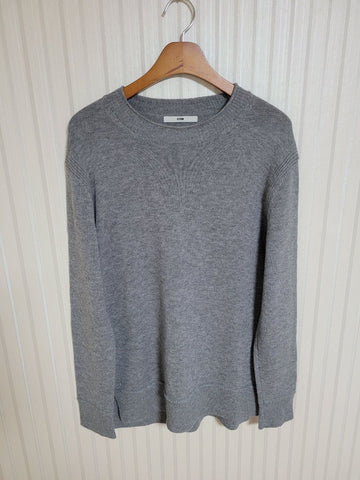 SYSTEM Homme Grauer Rundhals-Wollpullover 95 37111669 [P]