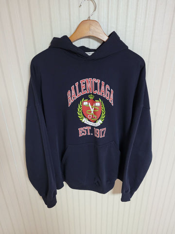 Balenciaga 21FW College Logo Wide Fit Hoodie 2 37112673