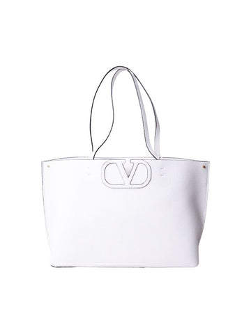 VALENTINO V Logo Fillme Shopper Bag Small White XW9B0F95WVR 53612339