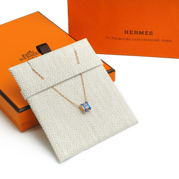 HERMES ポップアシュ ネックレス ローズゴールド ブルー SATURE ミニフルセット 37802948