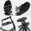 SAINT LAURENT Studierte Multi-strap Sandale 375354 CYU00 1000 33099006 [P]
