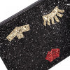 Lulu Guinness Grace Face Glitter Pouch 62I-4C0002 32907697 [P]