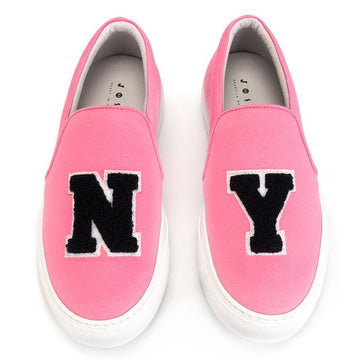 JOSHUA SANDERS 16SS NY New York Pink Jersey Slip-On Sneakers 10017WNY NY PINK 32204015