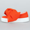 Joshua Sanders 16SS Mesh Orange Bow Slip-On 32203994 [P]