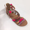 Other Brand Pompom Leather Flat Sandal 1055466 32206220 [P]