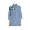 Forte couture 17SS Dolphin Patch Oversized Denim Shirt 32008757 [P]