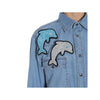 Forte couture 17SS Dolphin Patch Oversized Denim Shirt 32008757 [P]