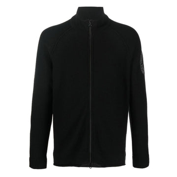 Stone Island Stone 22FW Logo Company Motif Knit Zip Cardigan Black 7715551A4 V0029 38671459