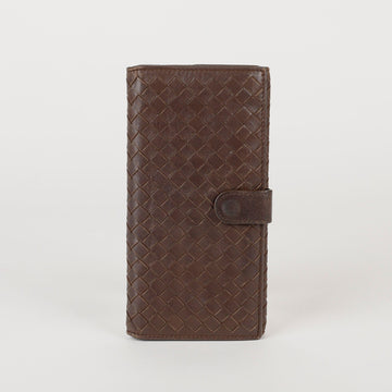 Bottega Veneta Brown Leather Intrecciato Continental Wallet 134075 38325619