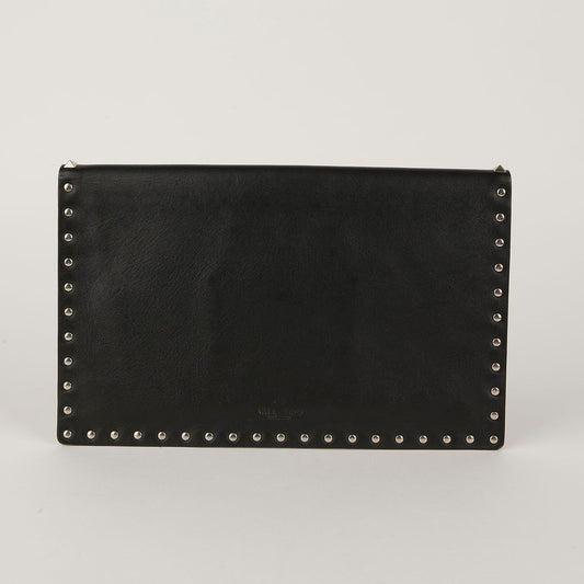 VALENTINO PW2P0P56BOL ブラック レザー エンベロープ クラッチバッグ 38440028