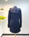 Burberry Harbourne Half Trench Coat - Navy 80192541 39321294 [P]