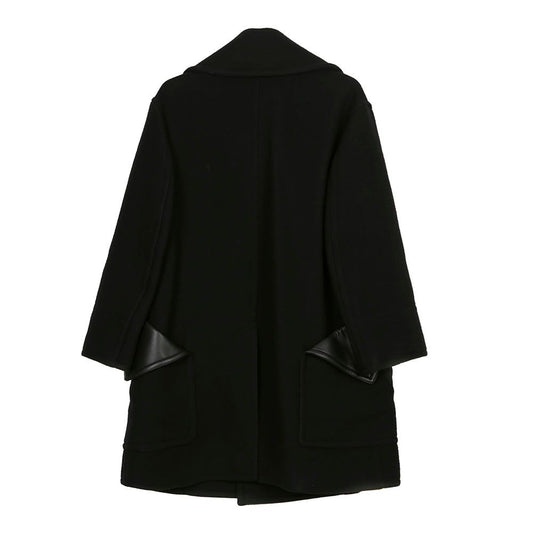 Burberry Oversized Wool Coat Size 38 Black 4562481 39130783