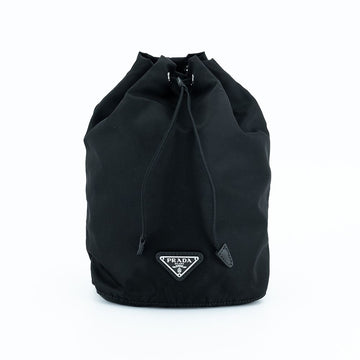 Prada Bucket Bag 1NA369 NT Black Nylon Mini Pouch Drawstring Bag 39797488