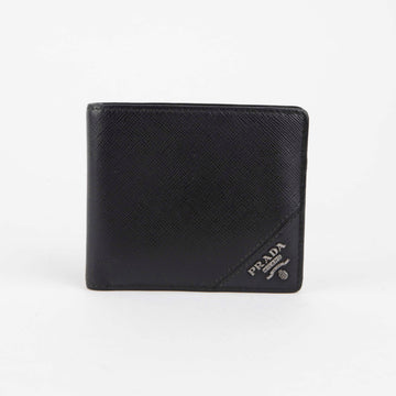 PRADA Saffiano-Leder Geldbörse mit Metall-Logo Schwarz 39775336 [P]