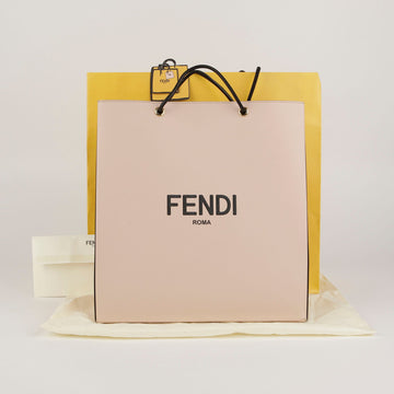 FENDI 8BH383 Medium Pink Kalfskin Logo Einkaufstasche Schultertasche 12345 39995198