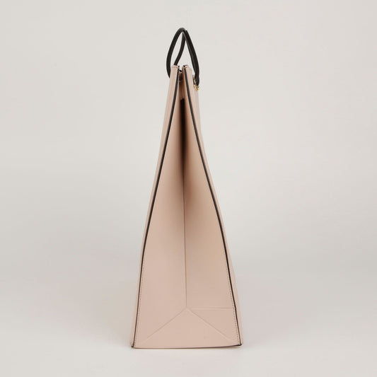FENDI 8BH383 ミディアム ピンク カーフスキン ロゴ ショッピング トート兼ショルダーバッグ 39995198