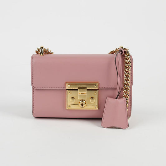 GUCCI ソフト ピンク レザー パドルロック ショルダーバッグ 409487 39903163 [P]