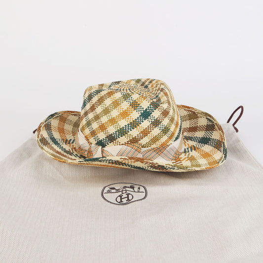 Hermes Woven Panama Corfu Fedora Hat 58 40702885