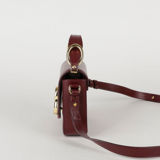 CHLOE CHC19US193 ミニ セピア ブラウン レザー C トート兼ショルダーバッグ 40315347