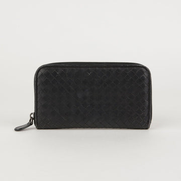 Bottega Veneta Navy Intrecciato Leather Long Wallet 114076 40703556