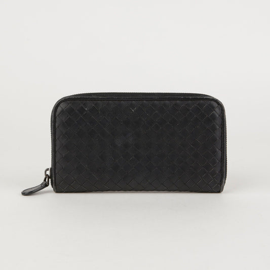 Bottega Veneta Navy Intrecciato Leather Long Wallet 114076 40703556