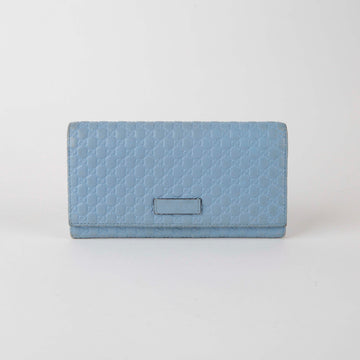 GUCCI Blau Mikroshima Leder Langbörse 449396 40751417