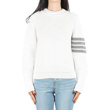 THOM BROWNE (FKA410A Y3017 100) Frauen diagonale Armstulpe Strick 41554202