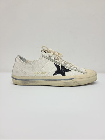 GOLDEN GOOSE Weiße schwarze Logo Vista Glitzer Sneakers 39 41552395