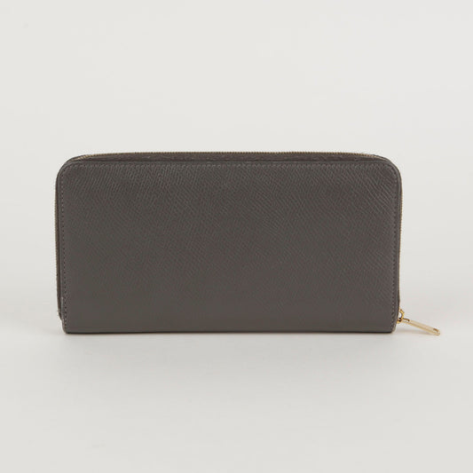 Celine Large Gray Grain Leather Long Wallet 10B553 41170762