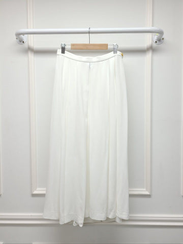 LOUIS VUITTON ホワイト テーラード ゴールド テニス ミディ スカート 36 41575721