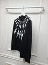 Neil Barrett White Black Neoprene Sweatshirt 41700190 [P]