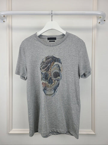 ALEXANDER MCQUEEN グレー アニマル スカル 半袖 Tシャツ 41912094