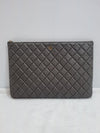 CHANEL クラシックCCラージクラッチチャコールグレー 42224089 [P]
