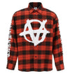 vetements Anarchy Logo Flannel Check Shirt UA53SH750R RED CHECK 42308259 [P]