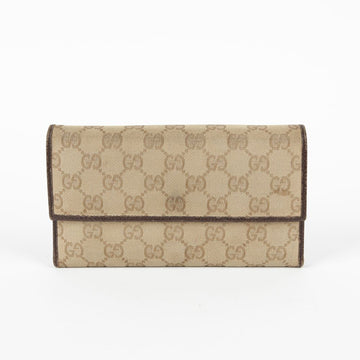 Gucci 254586 GG Jacquard Canvas Flap 3-Fold Long Wallet 41675541