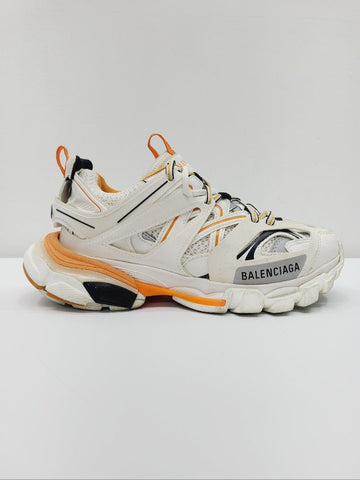 BALENCIAGA ホワイトオレンジトラックシューズスニーカー36 42715314